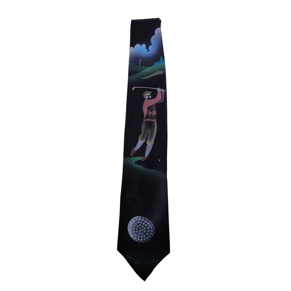 Joe Flamingo Mens Tie Silk Golfer‎
